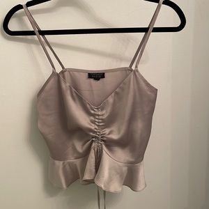 TopShop Satin Crop Top